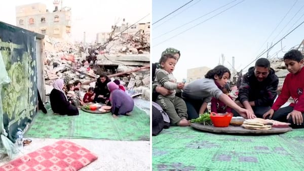 Families In Gaza Are Breaking Their Ramadan Fasts In The Rubble With Little Food Due To Israel’s War